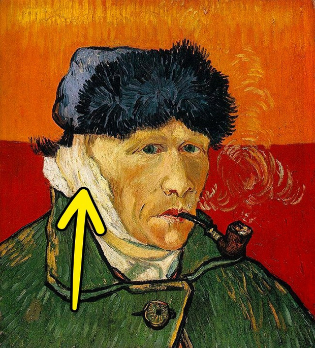 Chân dung tự họa với tai bị băng bó của Vincent van Gogh sau khi ông tự cắt tai mình