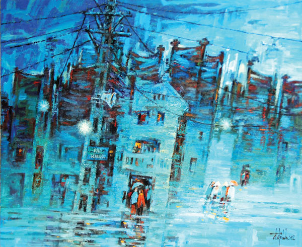VŨ ĐĂNG ĐÍNH - Hướng thiện. Sơn dầu. 100x100cm. 2014 VŨ ĐĂNG ĐÍNH - Hướng thiện. Sơn dầu. 100x100cm. 2014