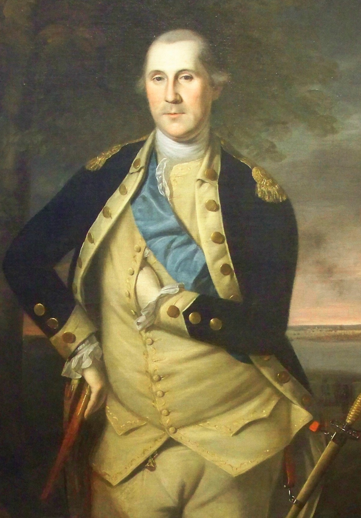 Washington hand in jacket Washington hand in jacket