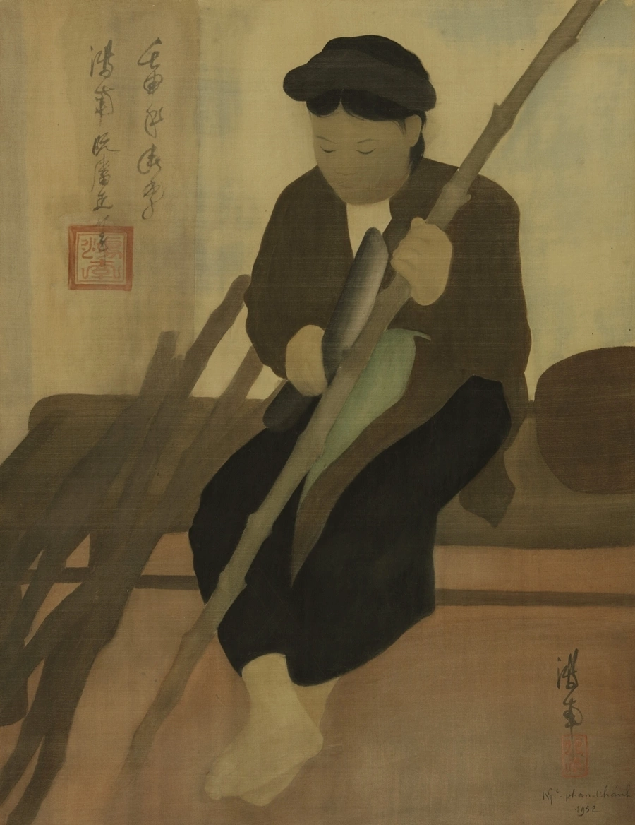 Tác phẩm La Marchande de canne à sucre (Người bán mía) Nguyễn Phan Chánh 1932