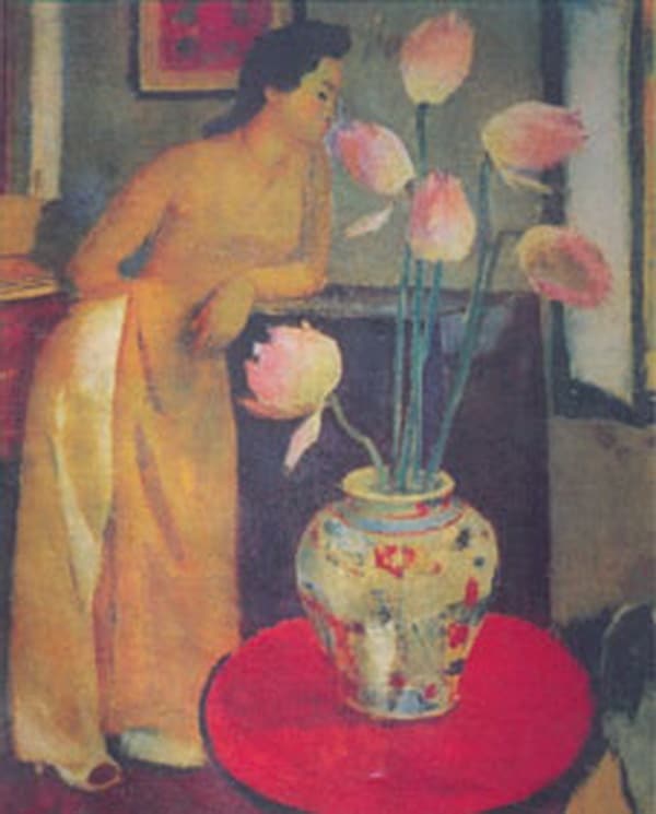 Tác phẩm "Thiếu nữ bên hoa sen" năm 1943