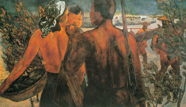 Tác phẩm Giữ lấy hòa bình (1960) - Sơn mài