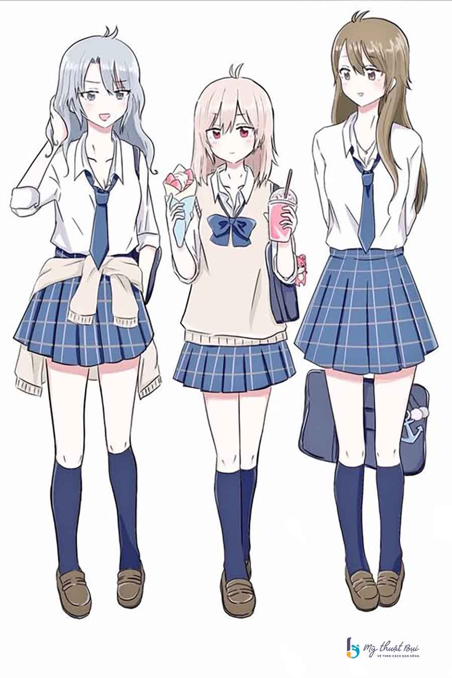 Vẽ váy học sinh anime Vẽ váy học sinh anime