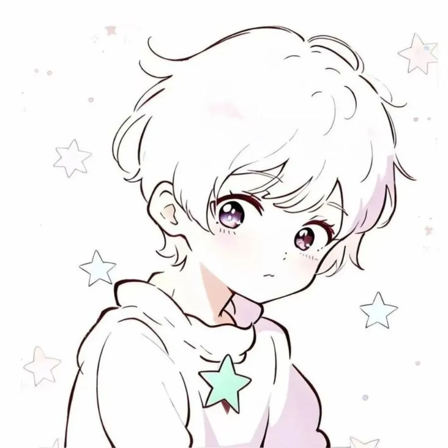Tranh vẽ anime nam cute dễ thương