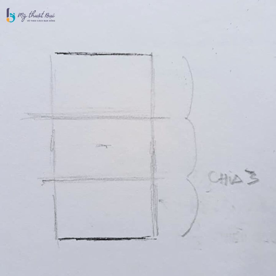 Chia chiều cao mũi thành 3 phần bằng nhau Chia chiều cao mũi thành 3 phần bằng nhau