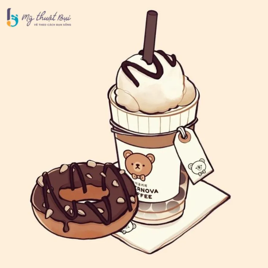 Hình vẽ cute đơn giản đồ ăn Hình vẽ cute đơn giản đồ ăn