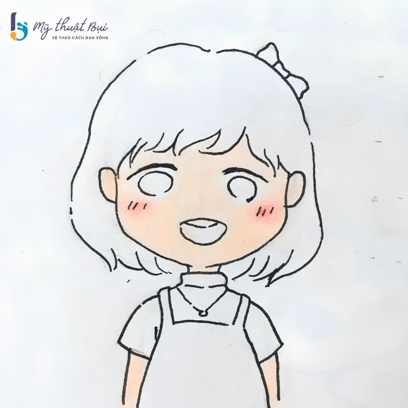 Tô màu da và má hồng cho tranh vẽ chibi nữ Tô màu da và má hồng cho tranh vẽ chibi nữ