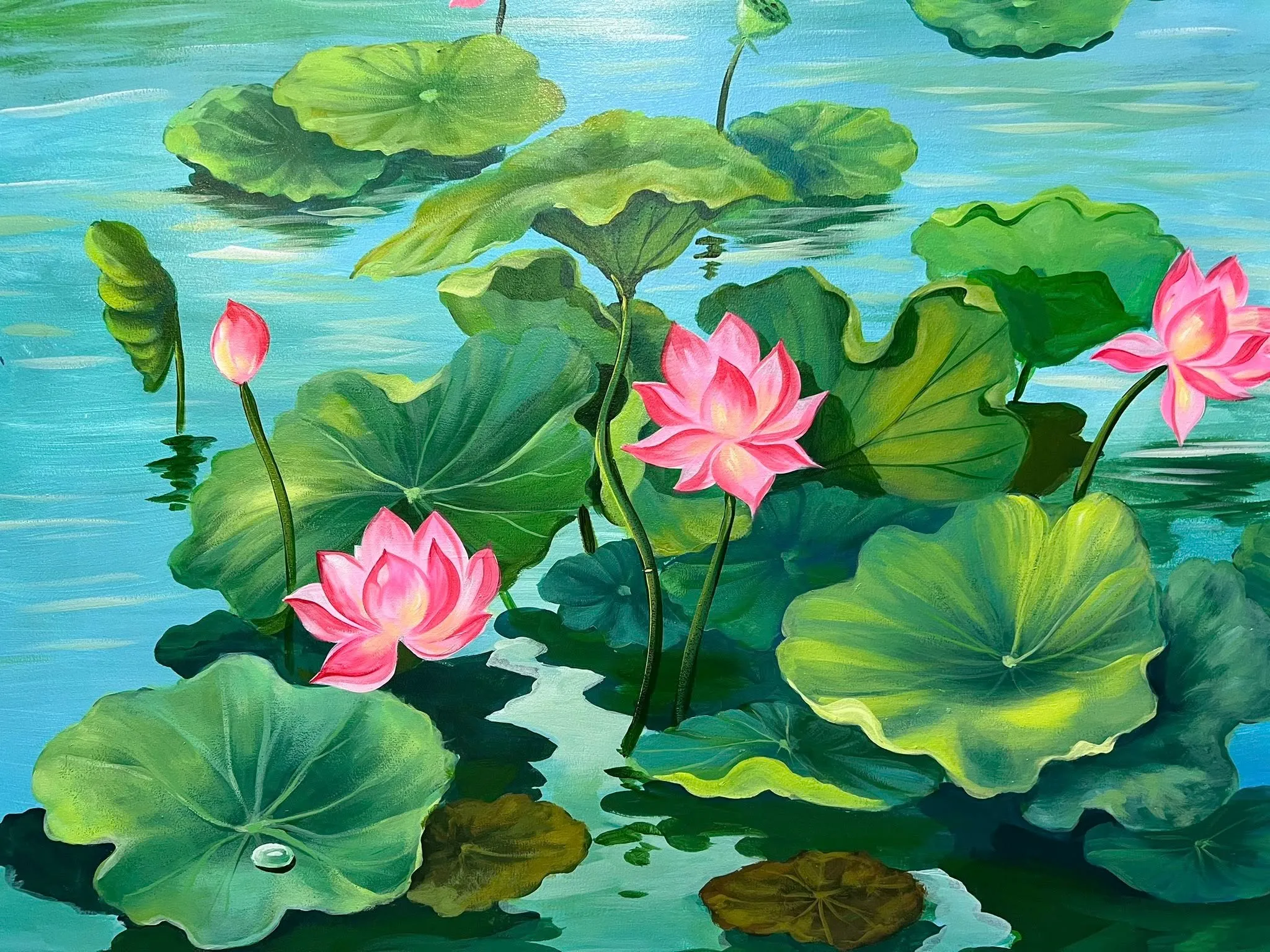 Tranh vẽ hoa sen 11