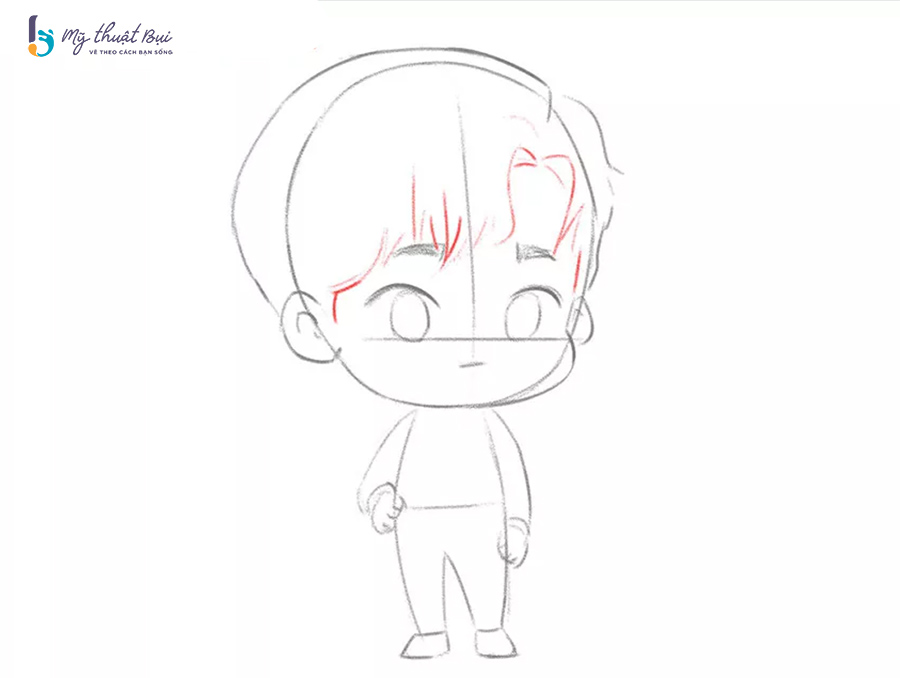 Vẽ tóc nam chibi Vẽ tóc nam chibi