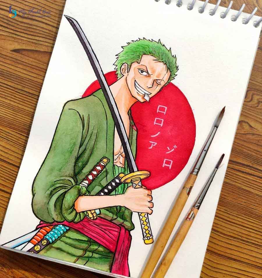 Tranh vẽ anime nam đơn giản