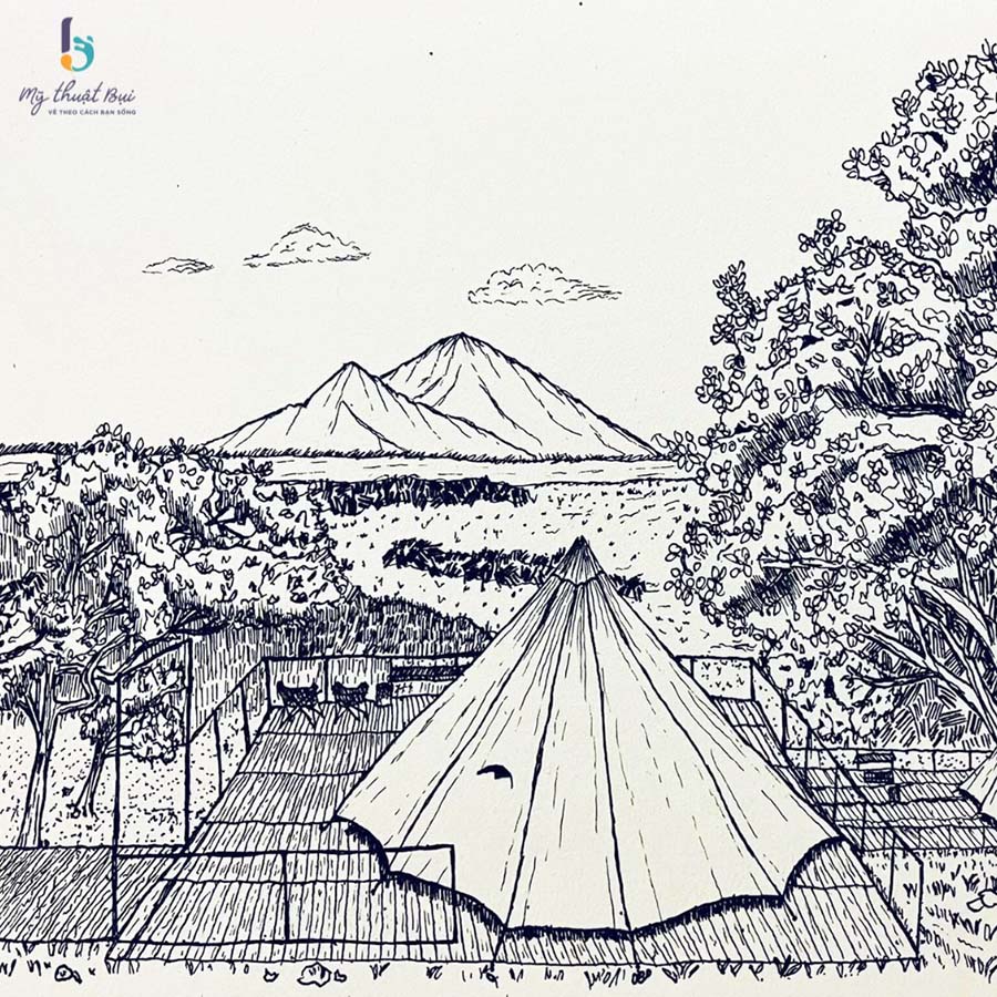 Tranh phong cảnh ký họa 2