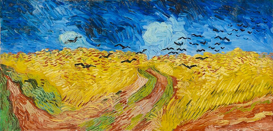Tác phẩm Cánh đồng lúa mì với những con quạ (Wheatfield with Crows) của danh họa Vincent van Gogh, được cho là bức tranh cuối cùng của ông