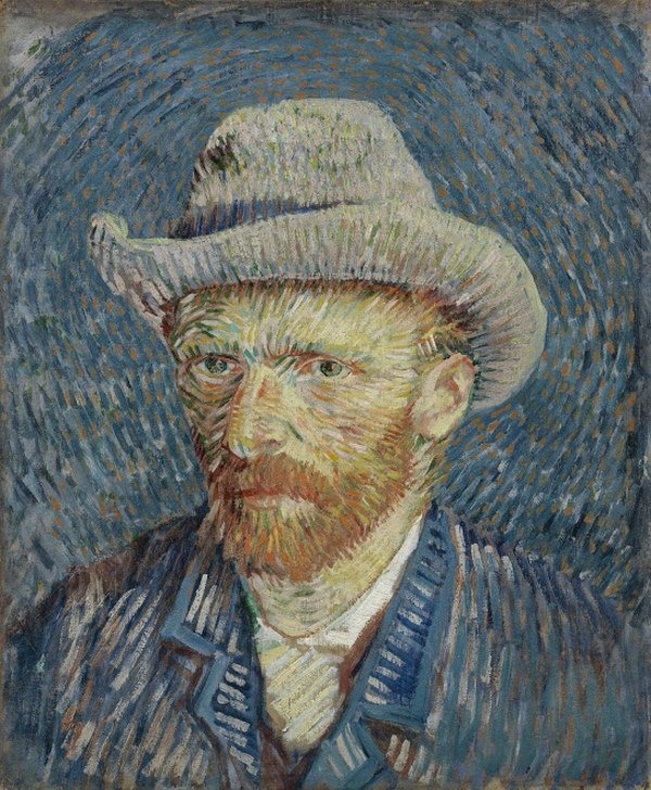 Chân Dung Tự Họa Với Mũ Phớt Xám - Self-Portrait with Grey Felt Hat (1887 - 1888)