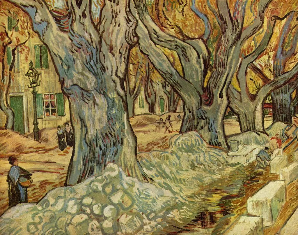Tác phẩm The Large Plane Trees của Vincent van Gogh