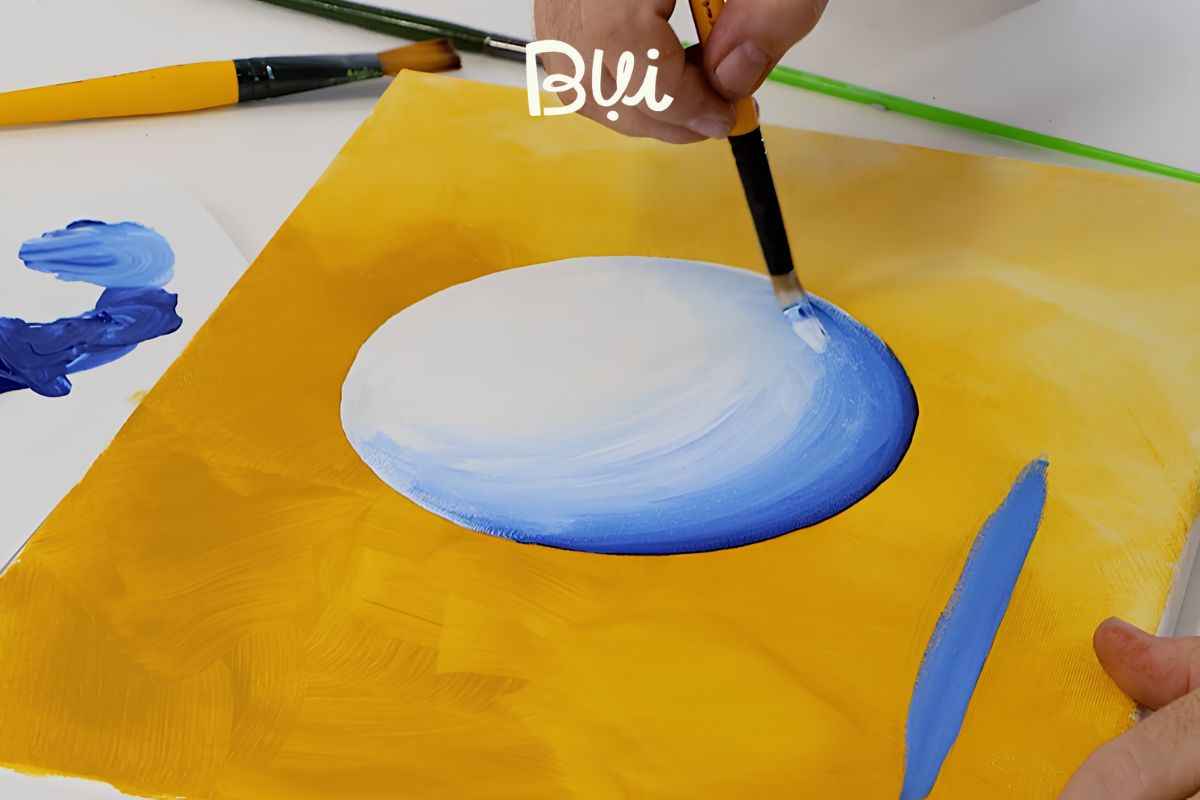 Wet-on-wet để hòa màu mềm hơn