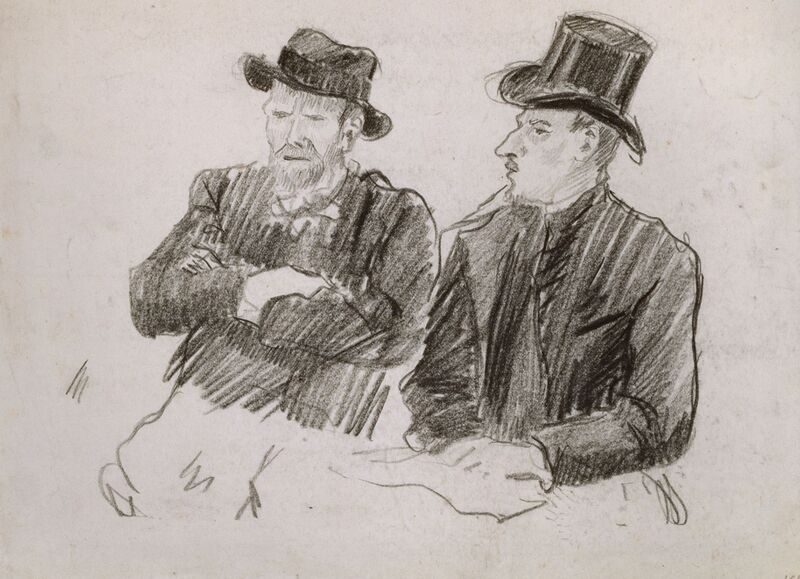 Bản phác thảo của Lucien Pissarro (1887)