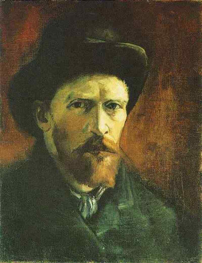 Chân dung tự họa với chiếc mũ nỉ sẫm màu" 1886 (Self-Portrait with Dark Felt Hat)