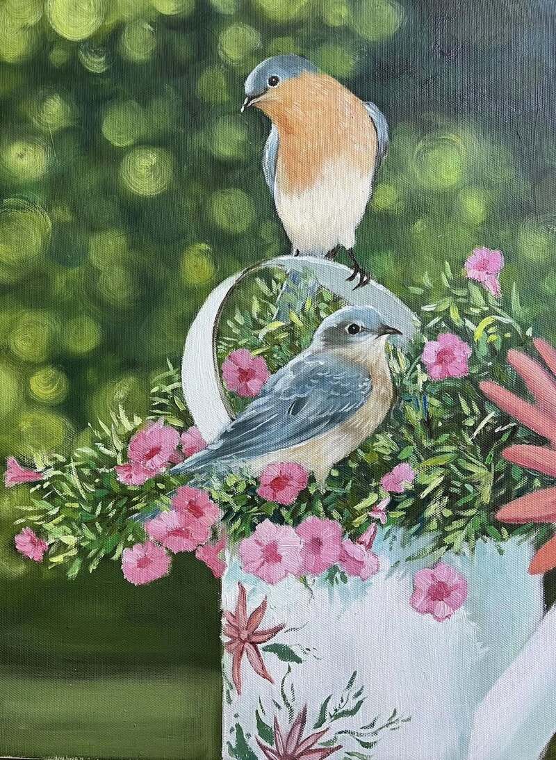 Tranh vẽ động vật bằng màu Acrylic